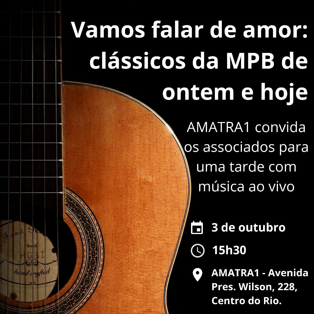AMATRA1 promove dia de música ao vivo com Jorge Caetano