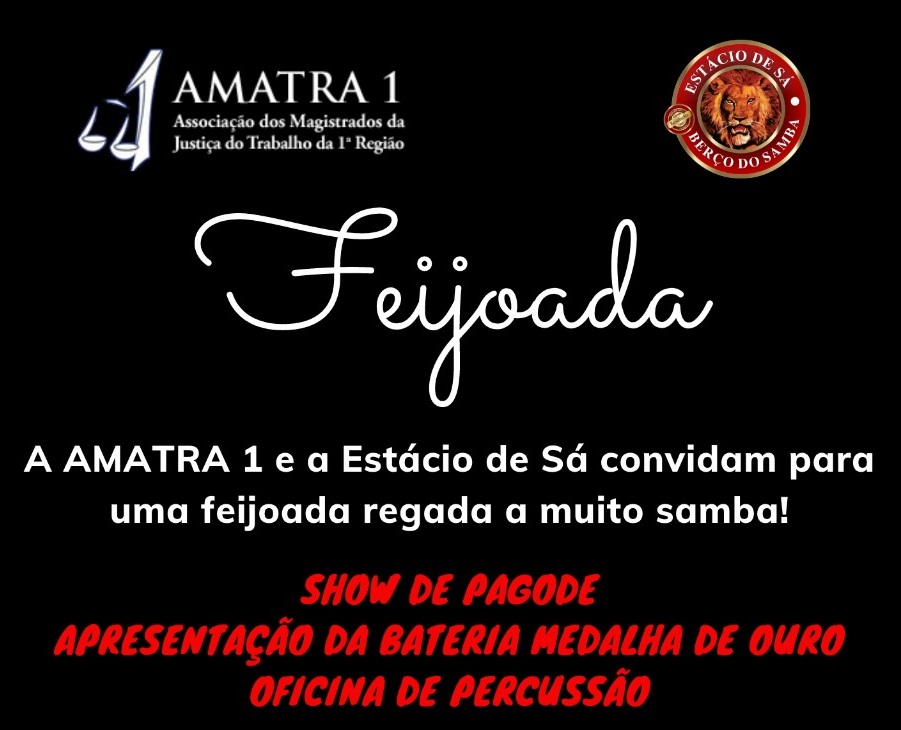 AMATRA1 convida para feijoada na quadra da Estácio de Sá