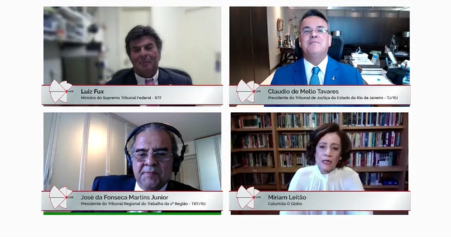 Fux, Martins e Tavares avaliam o papel do Judiciário no pós-pandemia