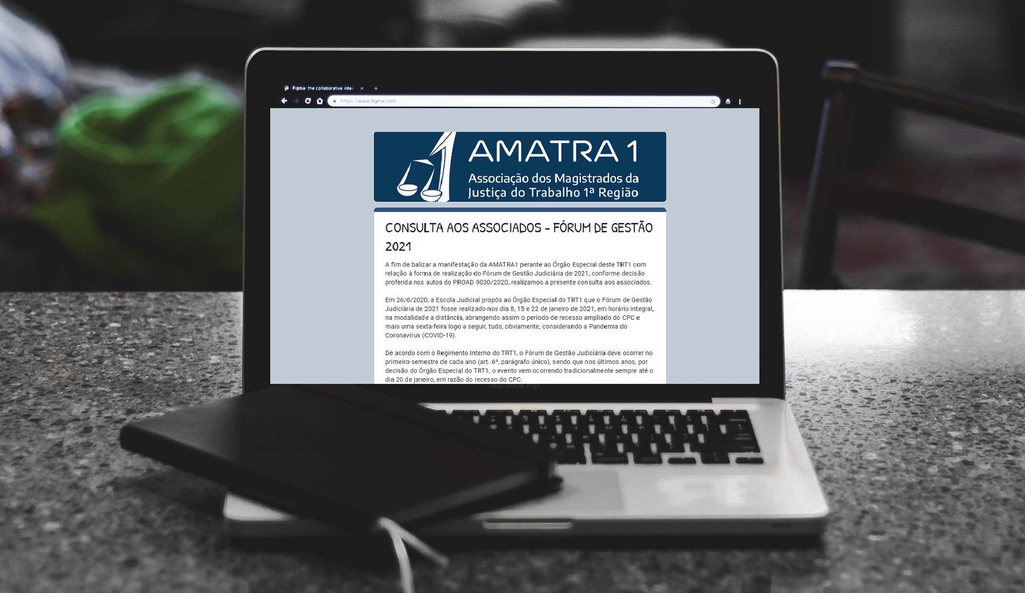 AMATRA1 consulta associados sobre datas do Fórum de Gestão 2021