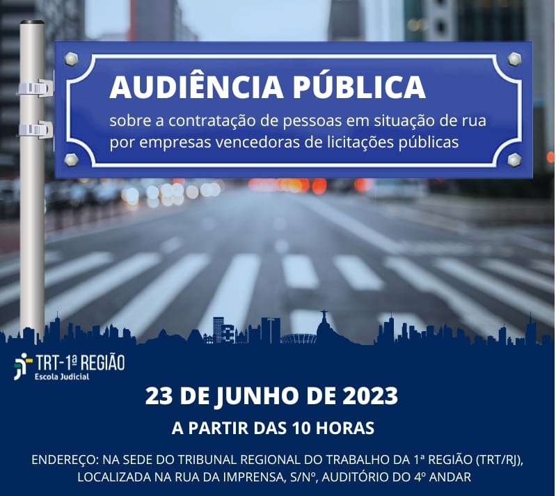 Audiência pública vai debater contratação de pessoas em situação de rua