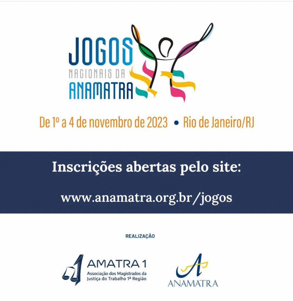 Anamatra abre inscrições para 14ª edição dos Jogos Nacionais, no Rio