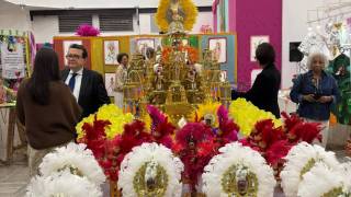 Adereços à mostra na exposição